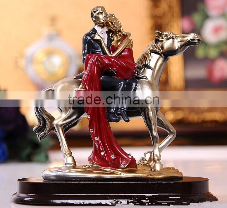 Couples dolphins for home resin decoration