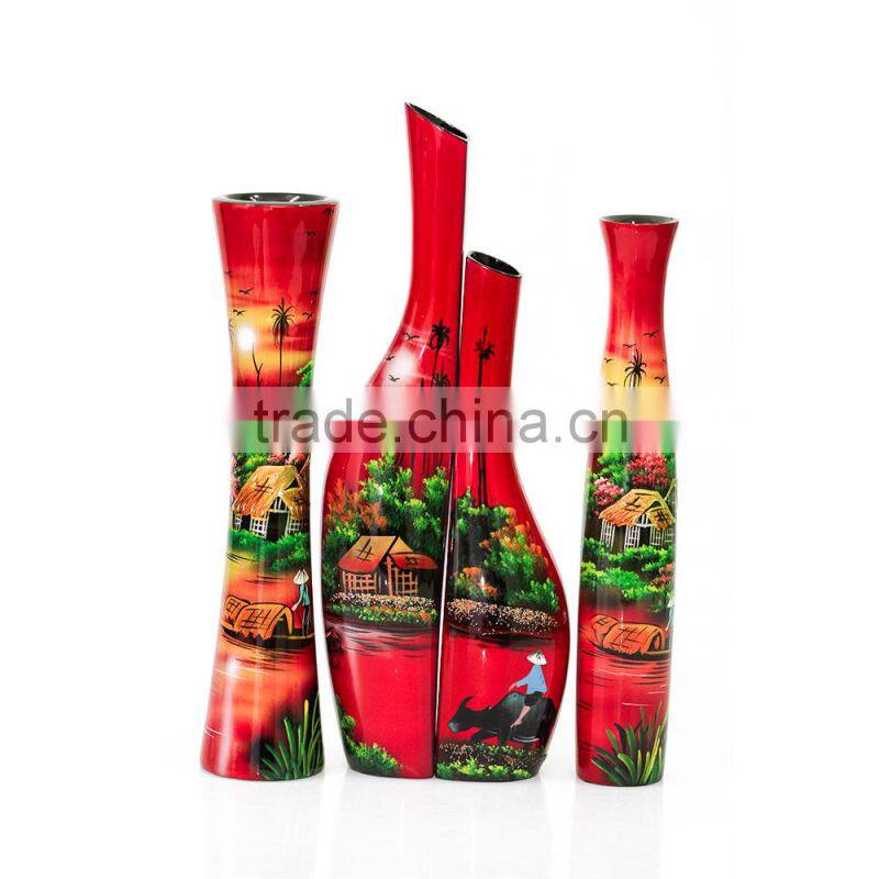 Handmade high quality Vietnam lacquer vase