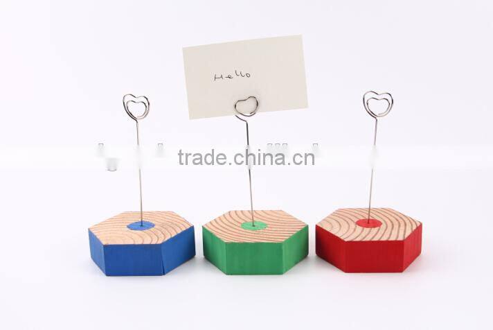 Chic Wooden Base Name Card Clip