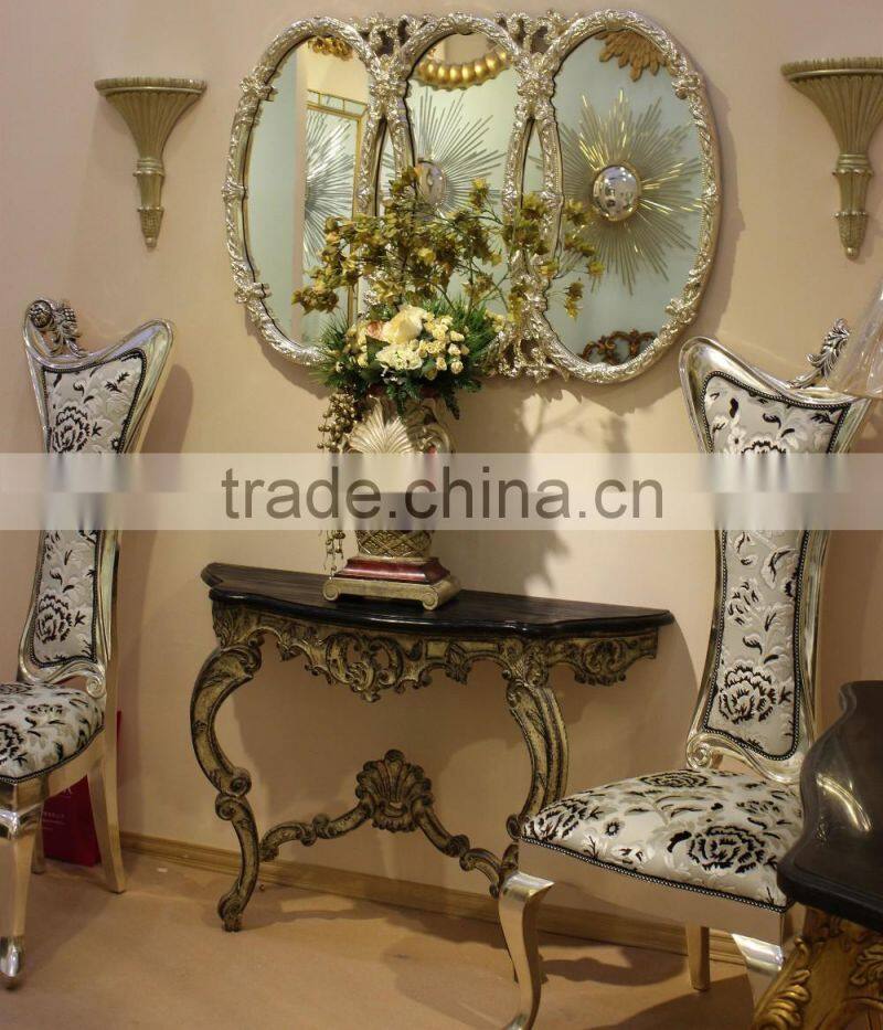 Antique home furniture console table and chair