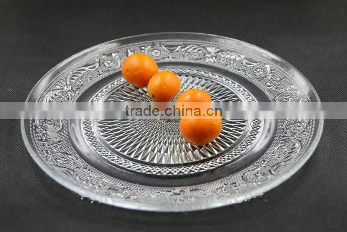 gold color glass plate set with apple bowl