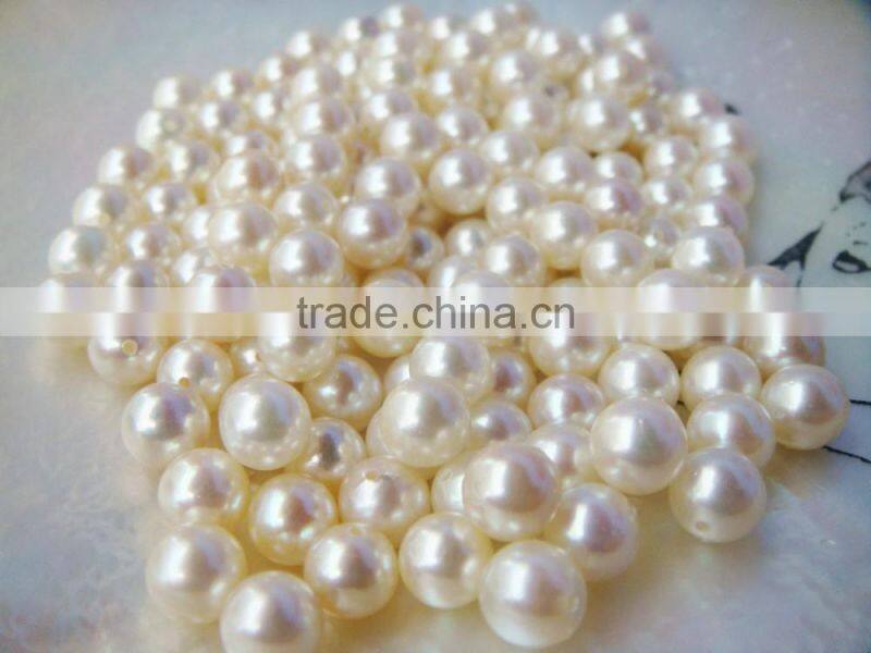 wholesale high quality 6-6.5mm white round loose Akoya pearls
