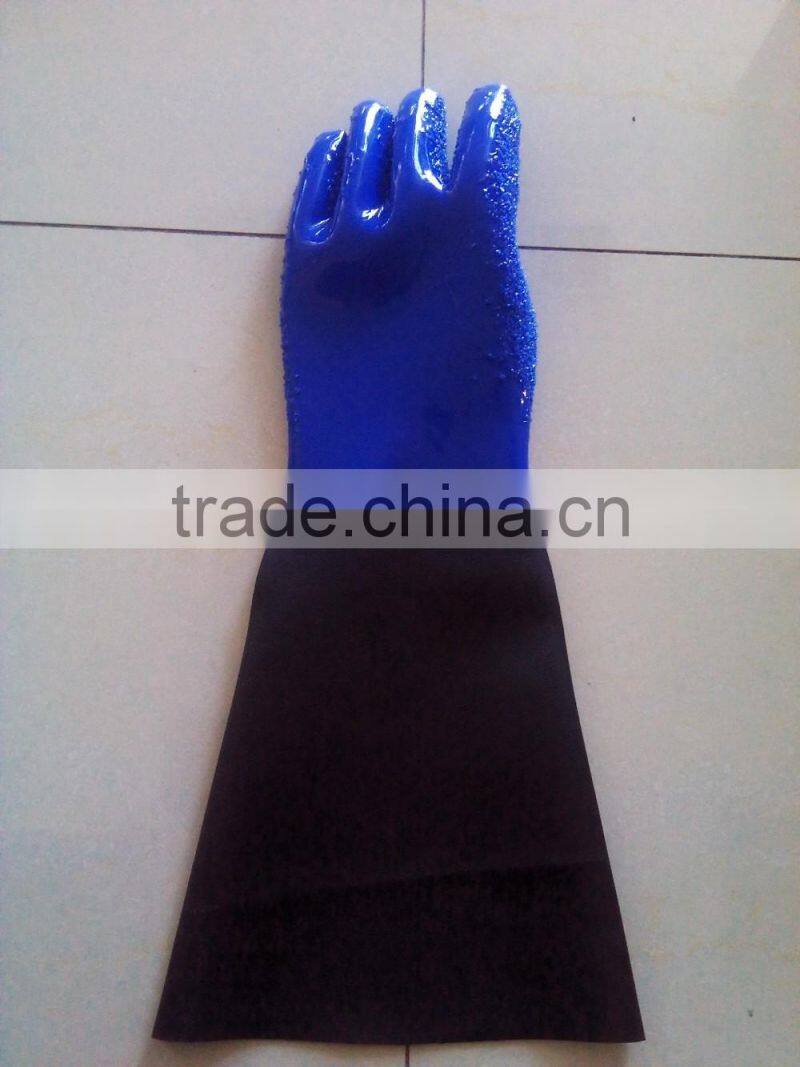 Sunnyhope PVC dipping gloves sandy finshing gloves