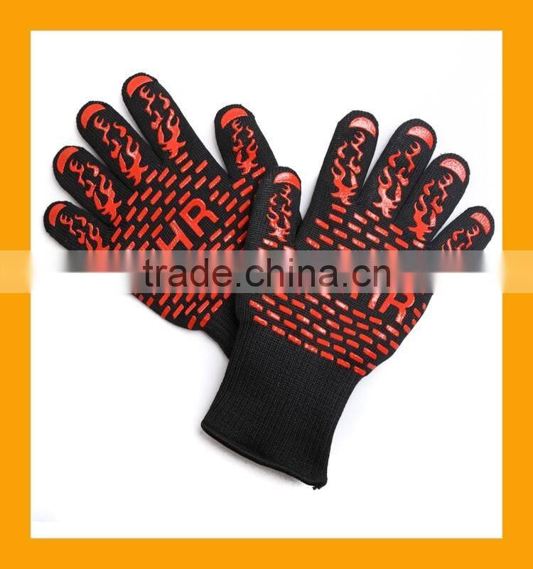 2017 ZMSAFETY Flame and Heat Resistant BBQ Grilling Cooking Gloves Non-slip Silicone Grill Gloves