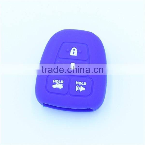 high quality 4 buttons silicone rubber car key shells for toyota