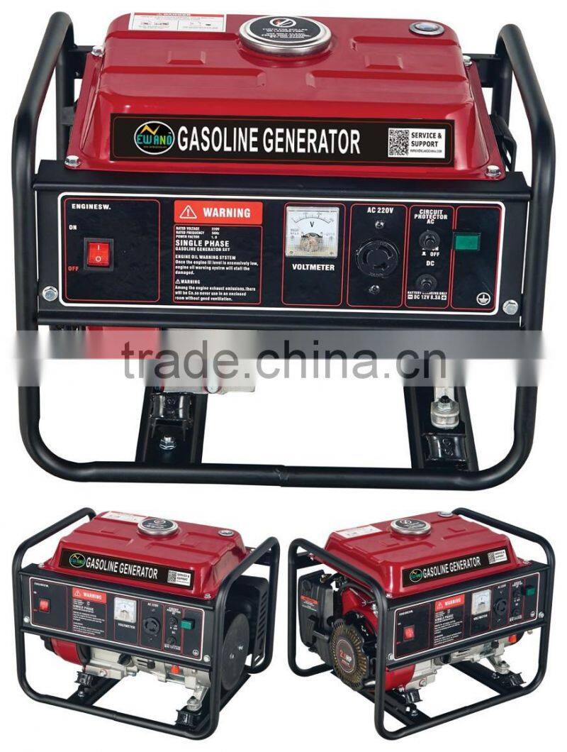 Recoil start/154F 2.5HP Gasoline engine/AC output 220V50HZ/1kva portable gas generator