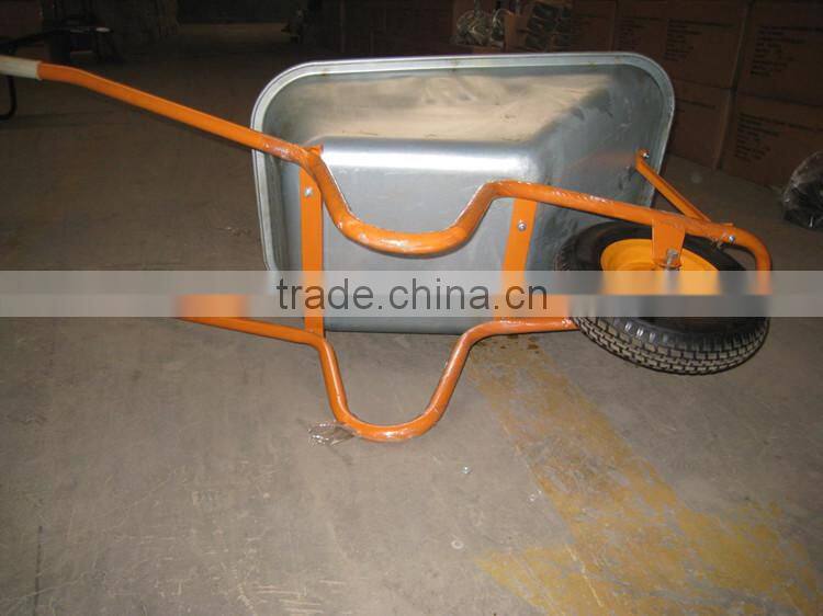 american agriculture concrete building wheel barrow galvanized tray PU wheel