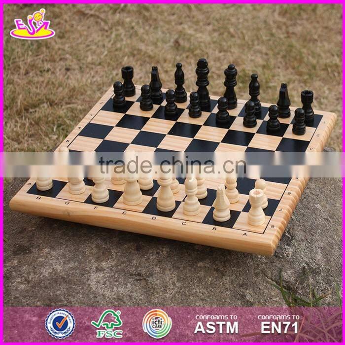2017 New design children educational wooden international chess W11A053