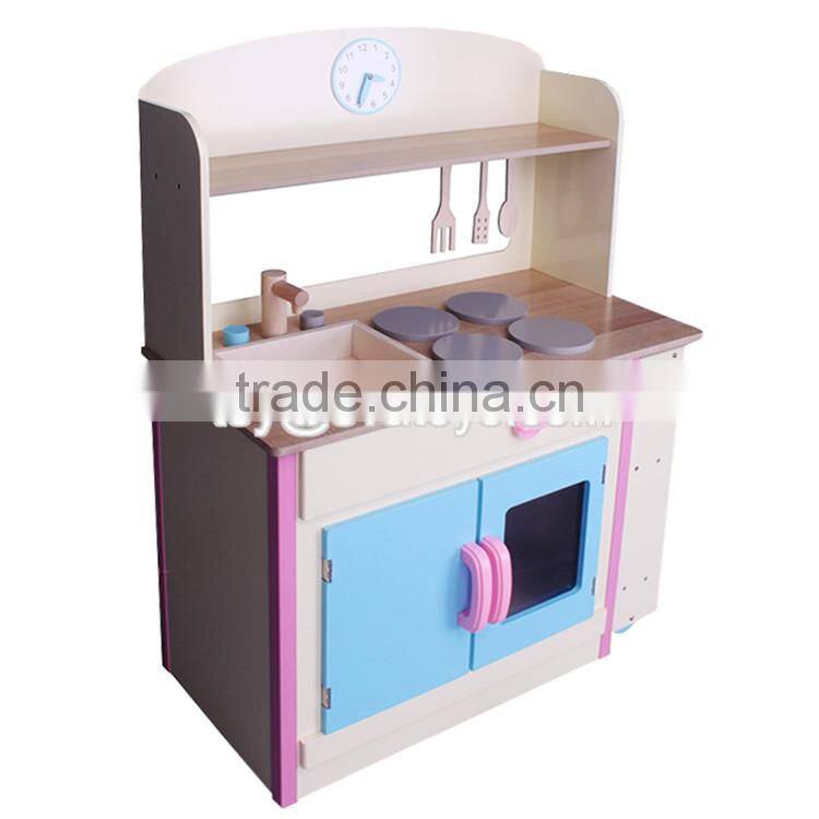 New kids play educational toys wooden baby kitchen set W10C275