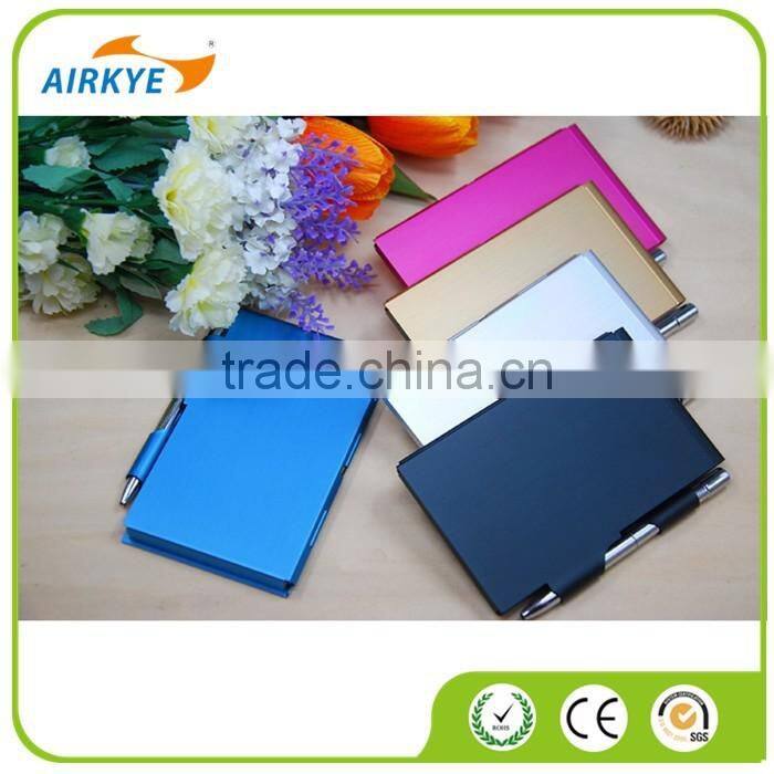 2017 new Aluminum notebook with pen