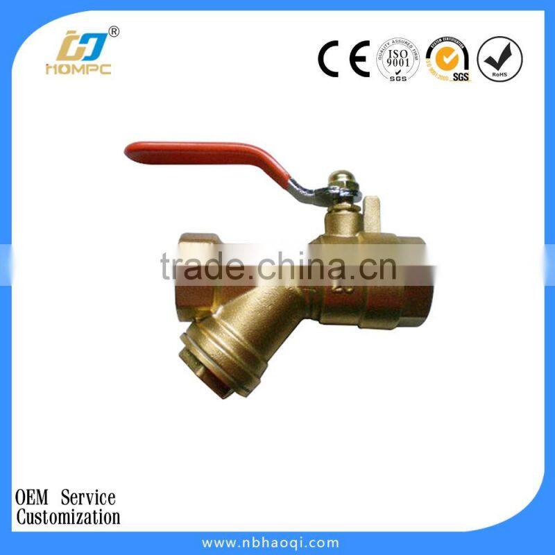 Female Thread with Y Type Strainer Brass Ball Valve