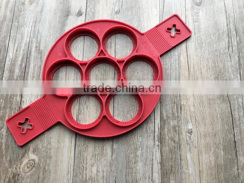2017 Flippin Fantastic Silicone Pancakes Mold Perfect Flip Multiple Pancakes Maker