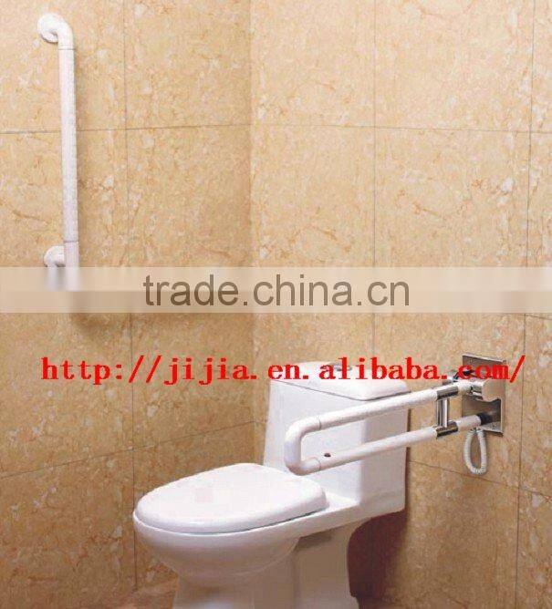 "L" shape grab bar for disabled