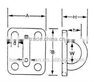 SS321 Industrial Safety Stainless Steel Pad Eye Plates