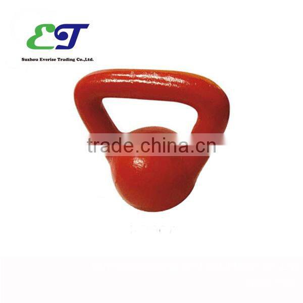 Red hammertone painted kettlebell