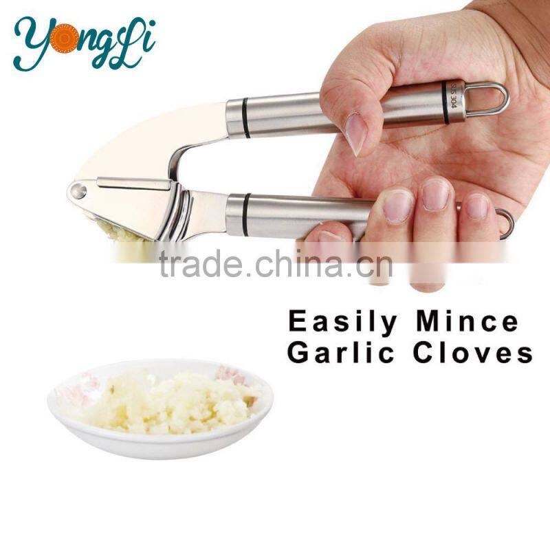 Silicone Tube Roller Stainless Steel Garlic Press and Peeler Set