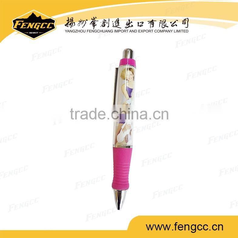 Promotional Cute Penholder Plastic Click Ball Pen