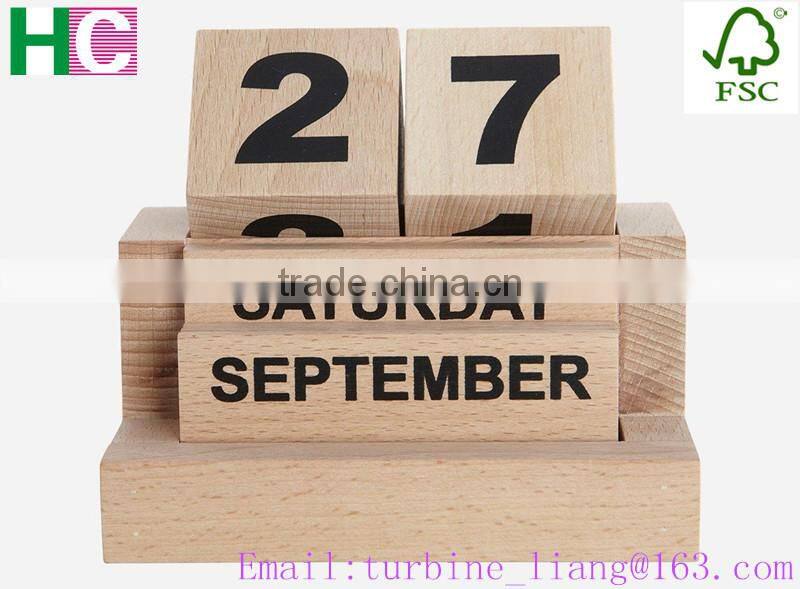 2016 wooden calendar, office wood calendar