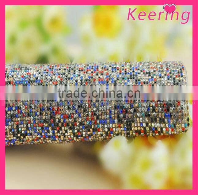 Bridal crystal rhinestone net mesh WRT-011