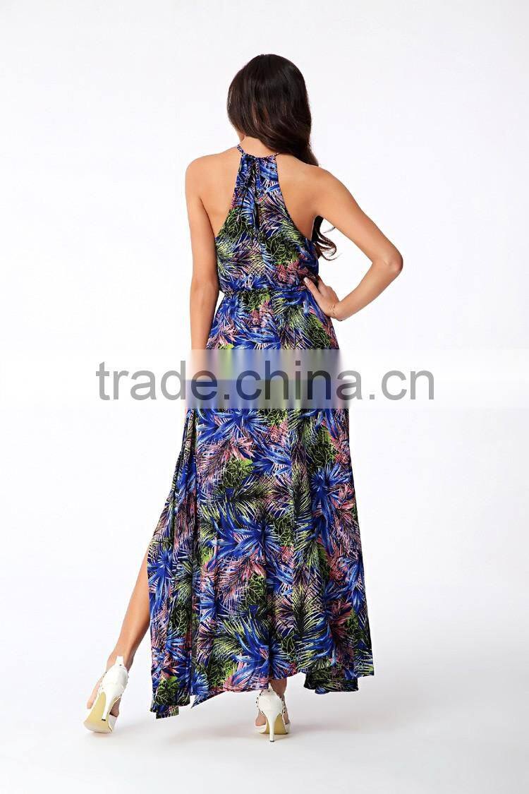 Hot sale korean fashion summer long dress for women sexy ladies casual dress spring summer 2016