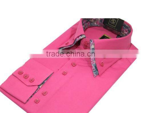 Italian designs shirts Mens floral double collar dress shirts