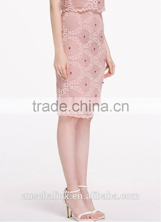 summer outdoor high waist fashion lady sexy lace tube skirt
