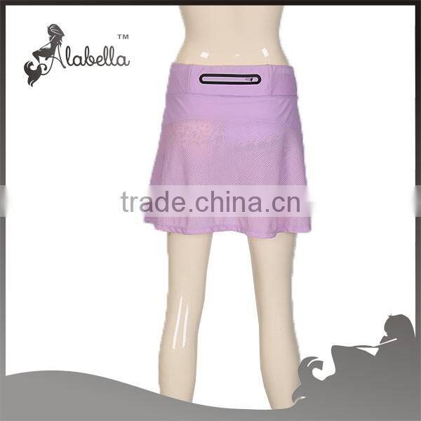 Nylon spandex dress with mesh yoga dress fitness wear Sexy skirts