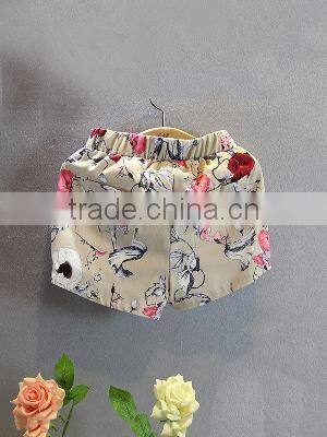 2017 Wholesale new arrival baby clothes organic printing white Little girls boutique custom girls clothing set