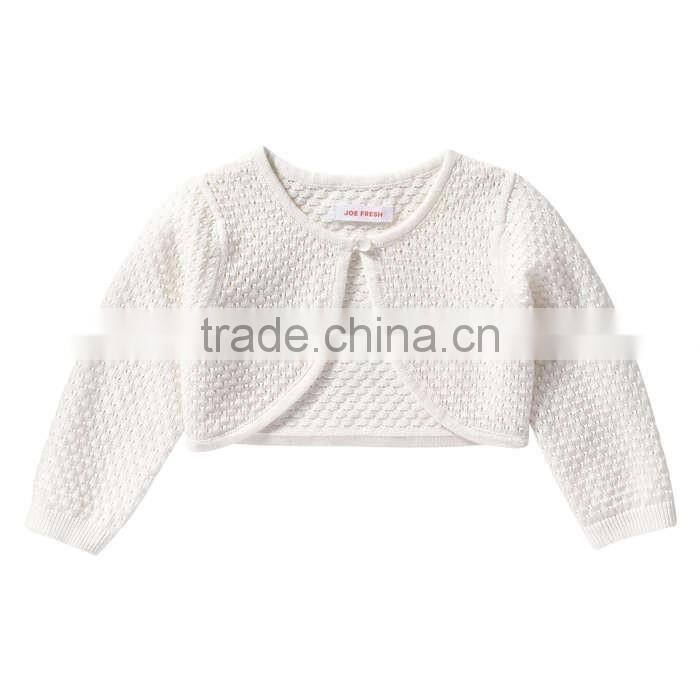 white 100% cotton baby girls sweater cape wholesale