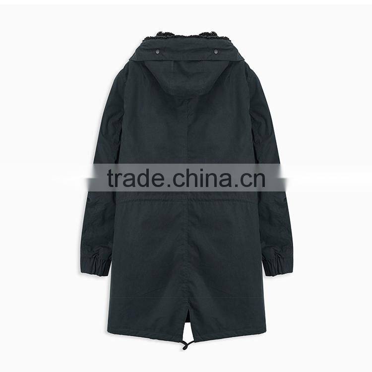 Winter Warm Men's Long Pollar Cotton Hoody Coat Padded Jacket Made In China