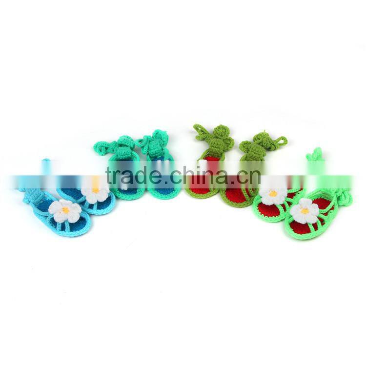 Summer Baby One Flower High Quality Crochet Shoes for Children