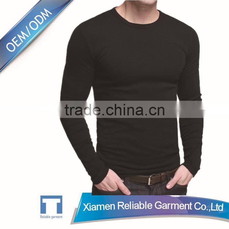 High quality custom plain long sleeve t shirt made in china