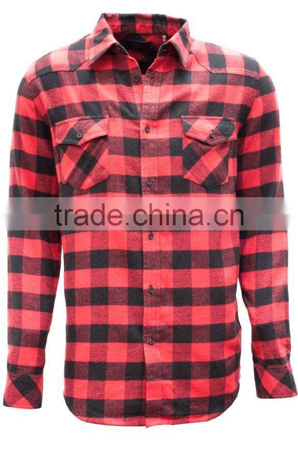 wholesale high quanlity mens 100% cotton plaid shirt, new design, Dongguan clothing