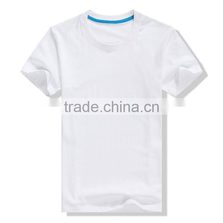 Wholesale price men round neck high quality blank white t-shirt