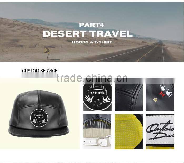 Fashion Customised Plastic Letters Logo Plain Leather Snapback Hat/Cap Wholesale