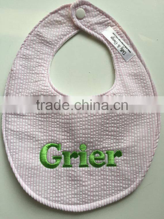 New arrival Baby shower gift Seersucker bib