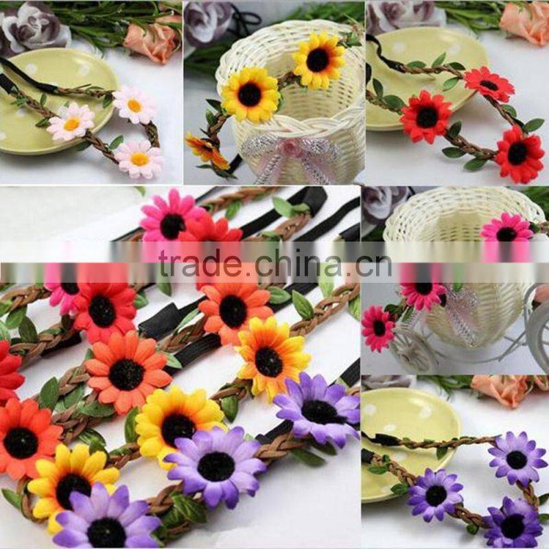 Wedding Flower Elastic Headband ,Bridal Hair wreath Hair accessory