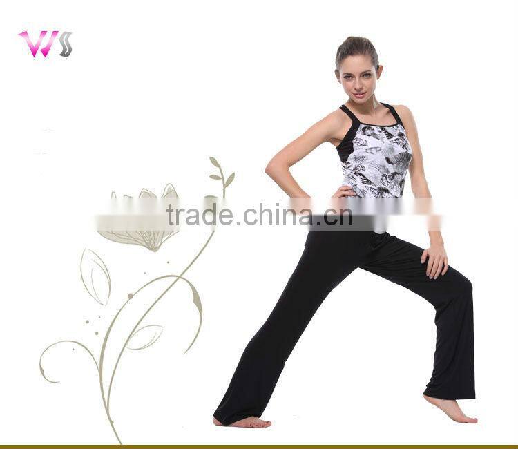 Latest fancy tops girls Elastic Yoga Suit/Fitness Bra and Pants Set wholesale