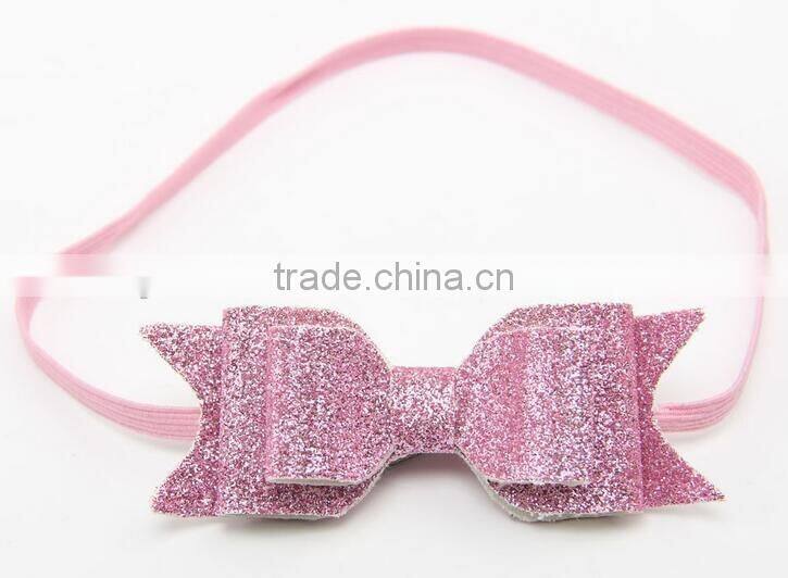 2016 new design shinning bow headband for kids