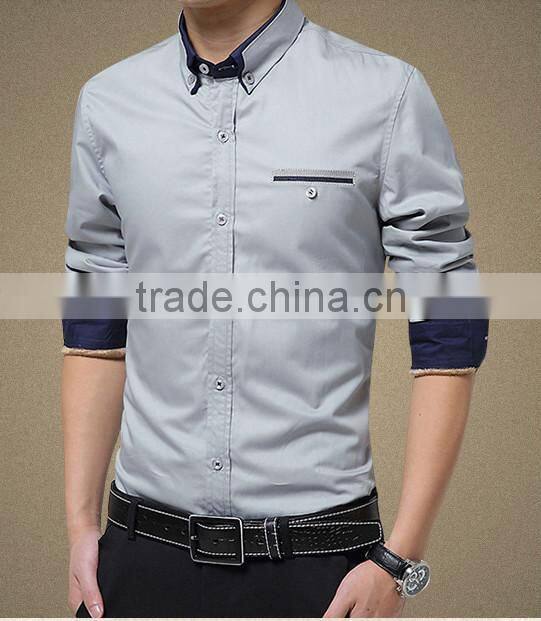 slim fit dress shirt with long sleeve for men