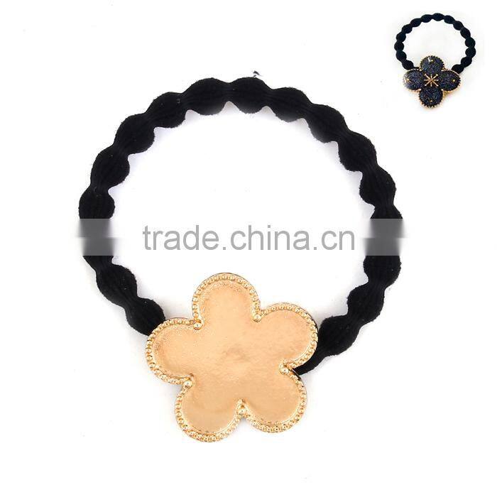 Zinc Based Alloy DIY Resin Mold For Jewelry Making Hair Ties Plum Blossom Gold Plated & Black