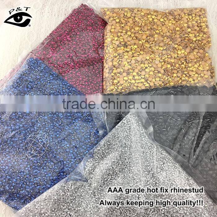 AAA grade Hot fix rhinestud iron on metal studs for shoes jeans