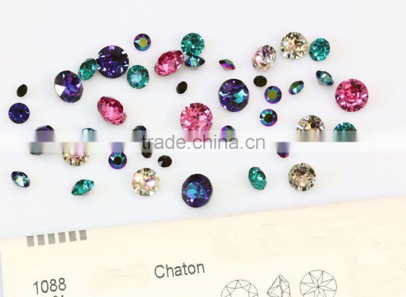 Point back Rhinestone Sew On Rhinestones, Point back sew-on stone crystal