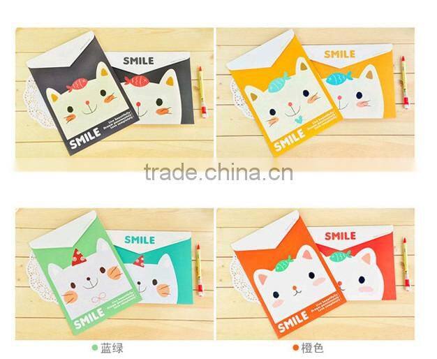 A4 Transparent Color File Pocket/PP File Bag Lovely Pattern File Bag