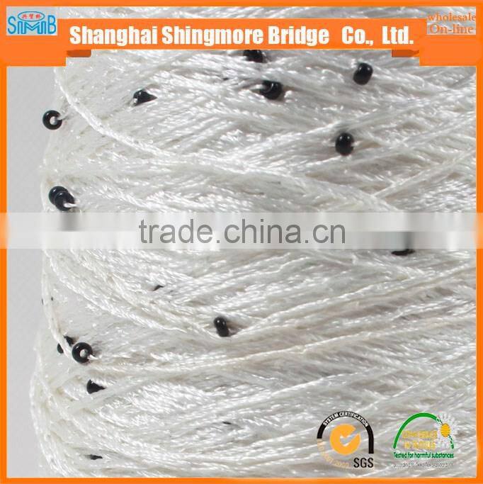 Polyester yarn supplier hot cheap wholesale OEKO-Tex Standard quality 100 polyester beads yarn for knitting