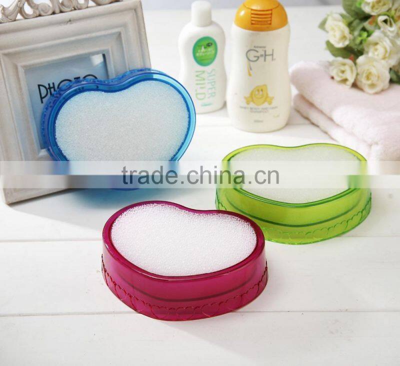 plastic home use soap dish, plastic soap case heart style