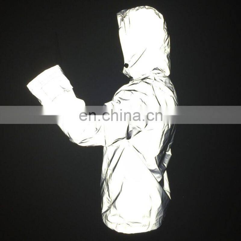 Men outdoor windbreaker safety jacket 3M reflective running jacket