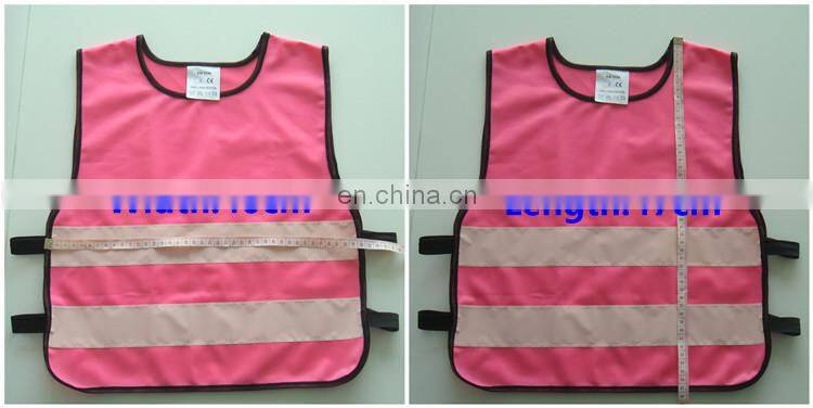 Wholesale high visibility reflective purple pink blue yellow child safety vest