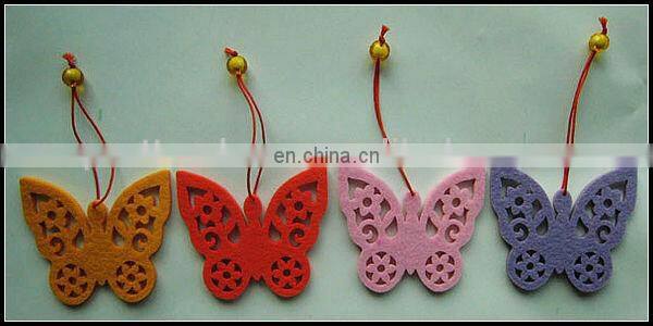 Die cutting butterfly style felt decorations