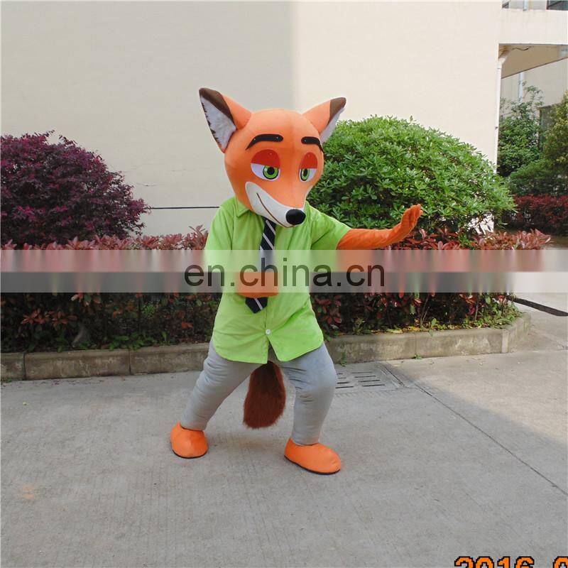 Supply OEM service type fox mascot of animal mascot costume for adult man